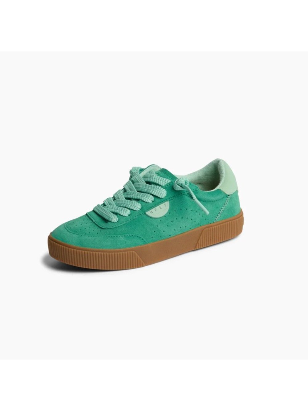 REEF Lay Day Seas Women's Leather Sneakers Green Duo CJ7205 NWT